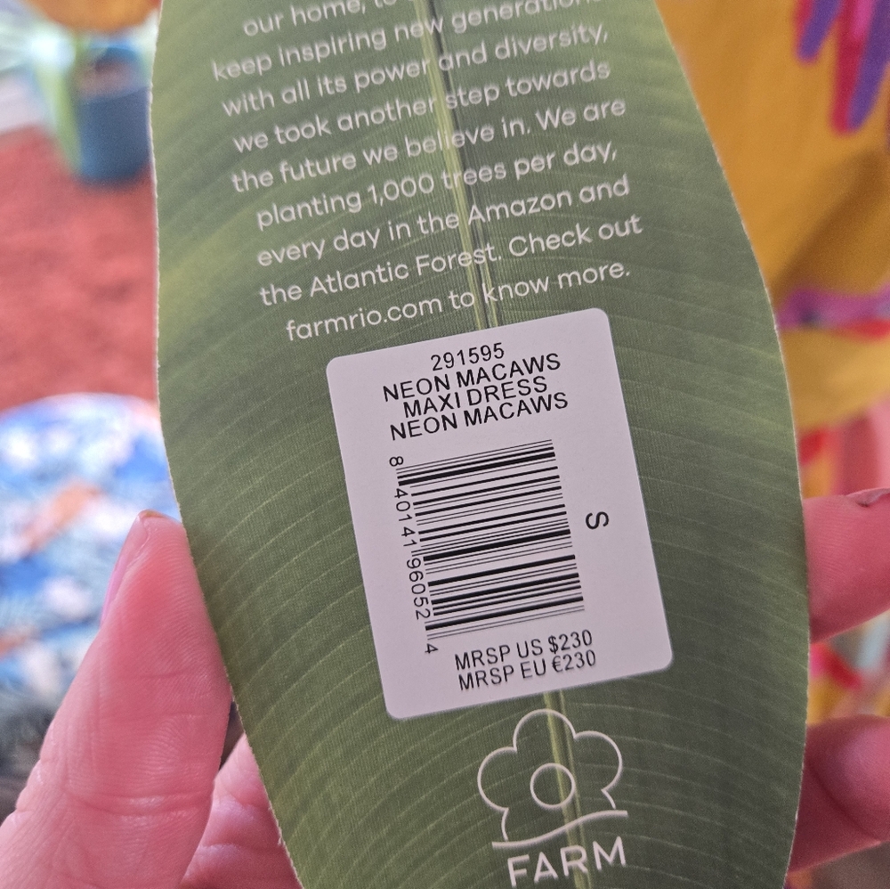 Farm Rio Neon Macaws Maxi Dress - Picture 4 of 5